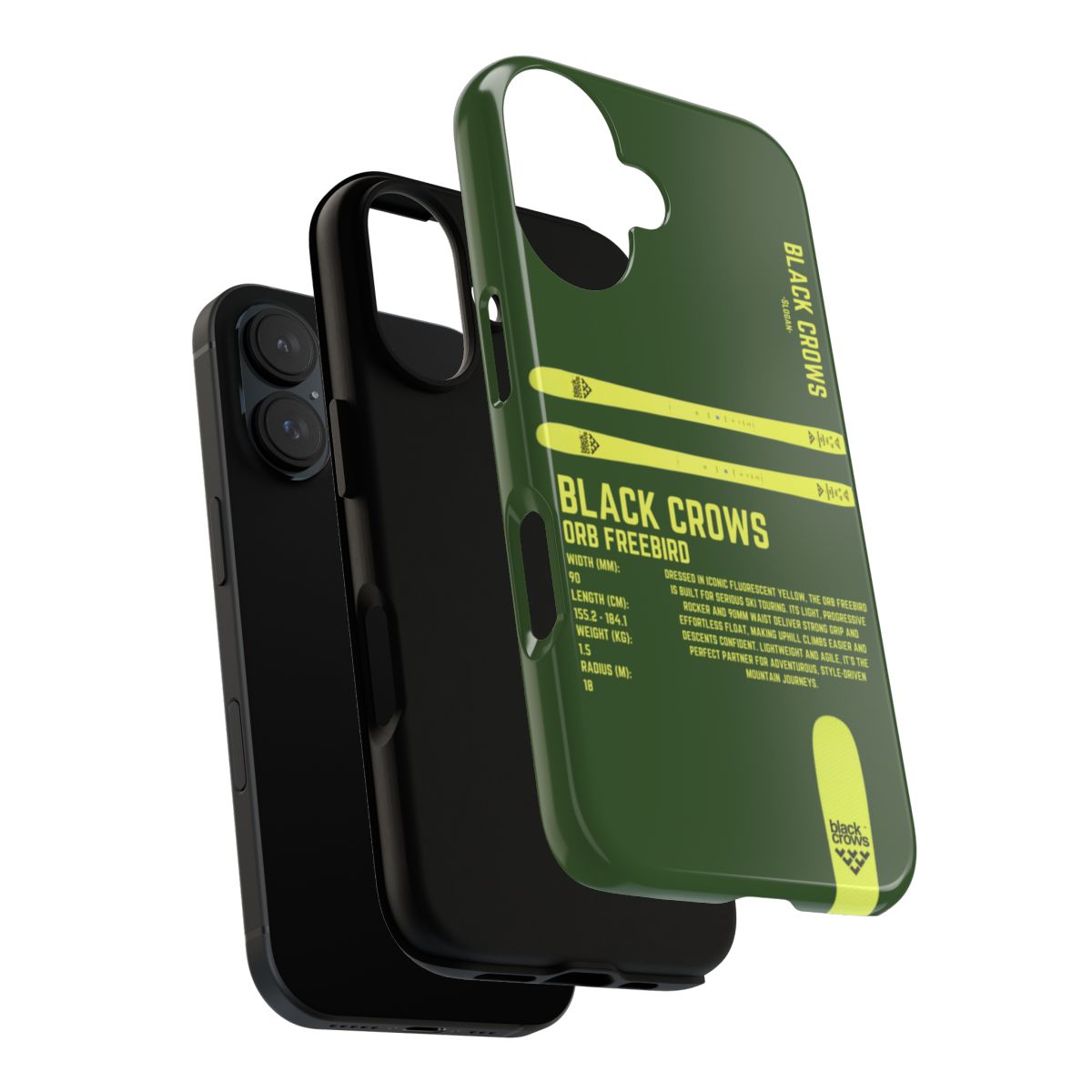 Black Crows Orb Freebird Phone Case