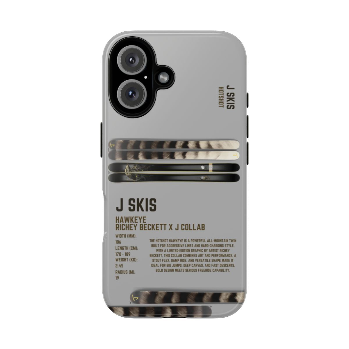 J Skis Hawkeye Richey Beckett X J Collab Phone Case