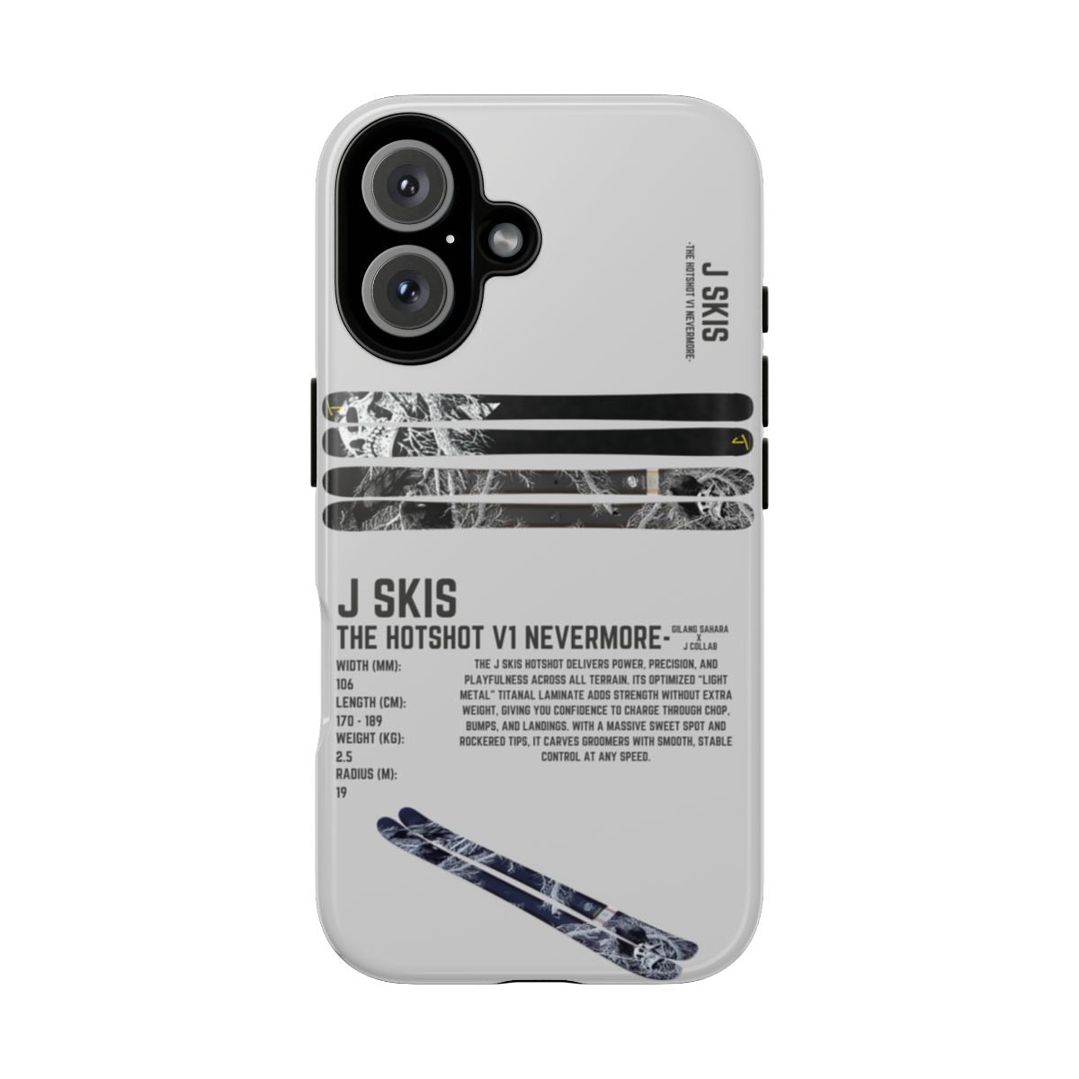 J Skis The Hotshot V1 Nevermore Phone Case