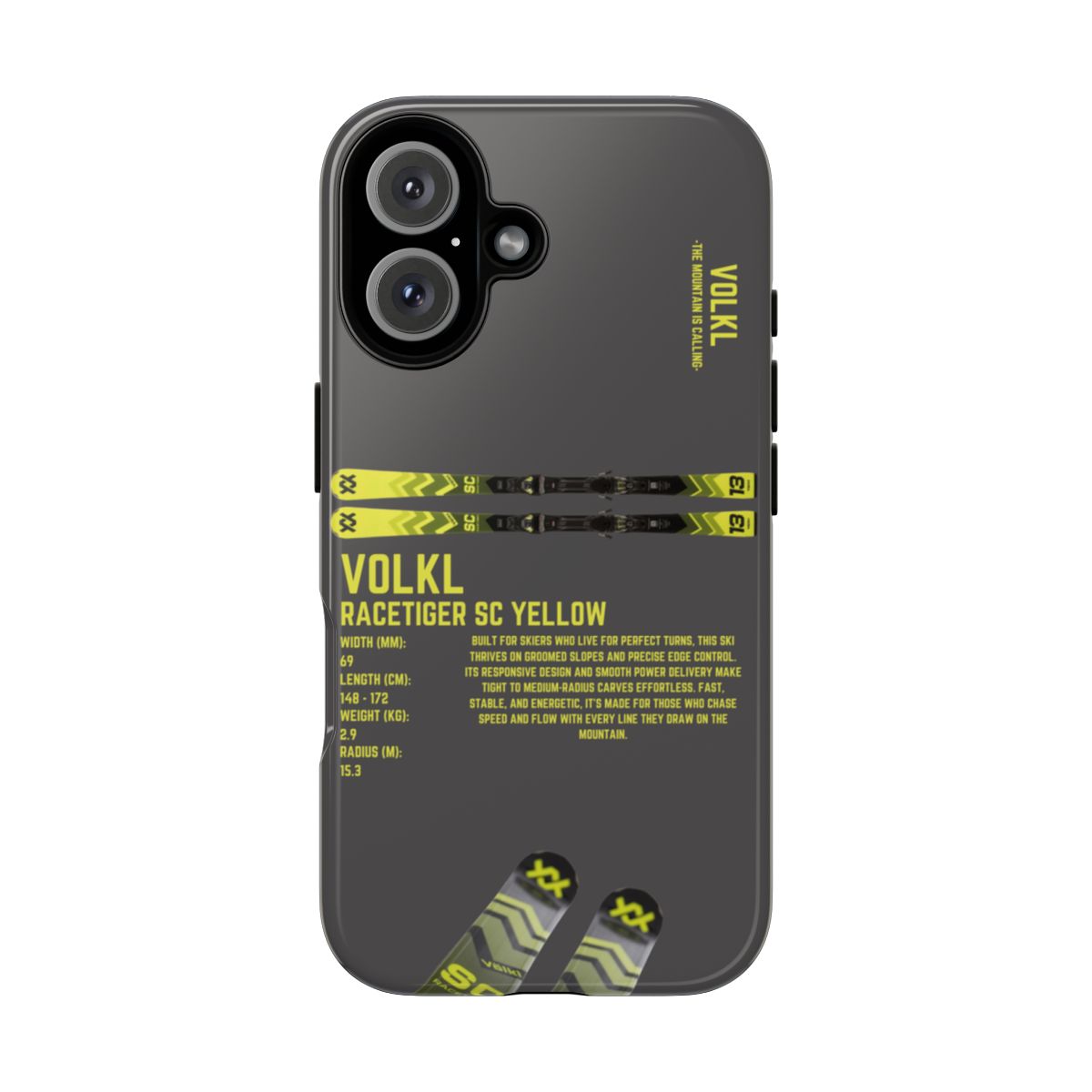 Volkl Reacetiger SC Yellow Phone Case