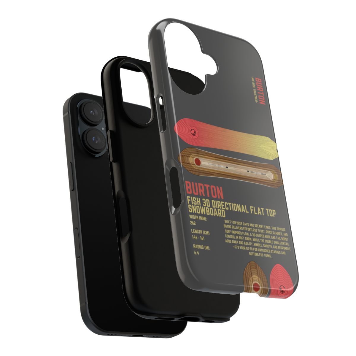 Burton Fish 3D Directional Flat Top Snowboard Phone Case