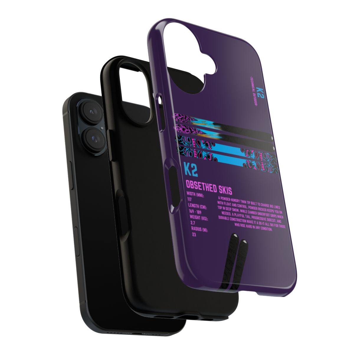 K2 Obsethed Skis Phone Case