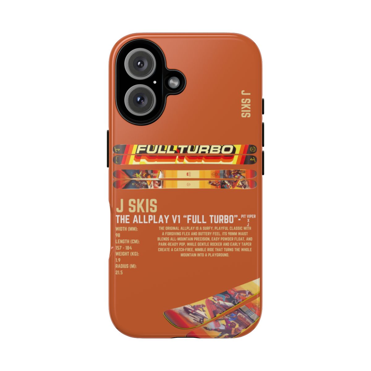 J Skis Allplay V1 Full Turbo Phone Case