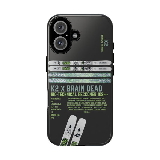 K2 X Brain Dead Bio-Technical Reckoner 102 Phone Case