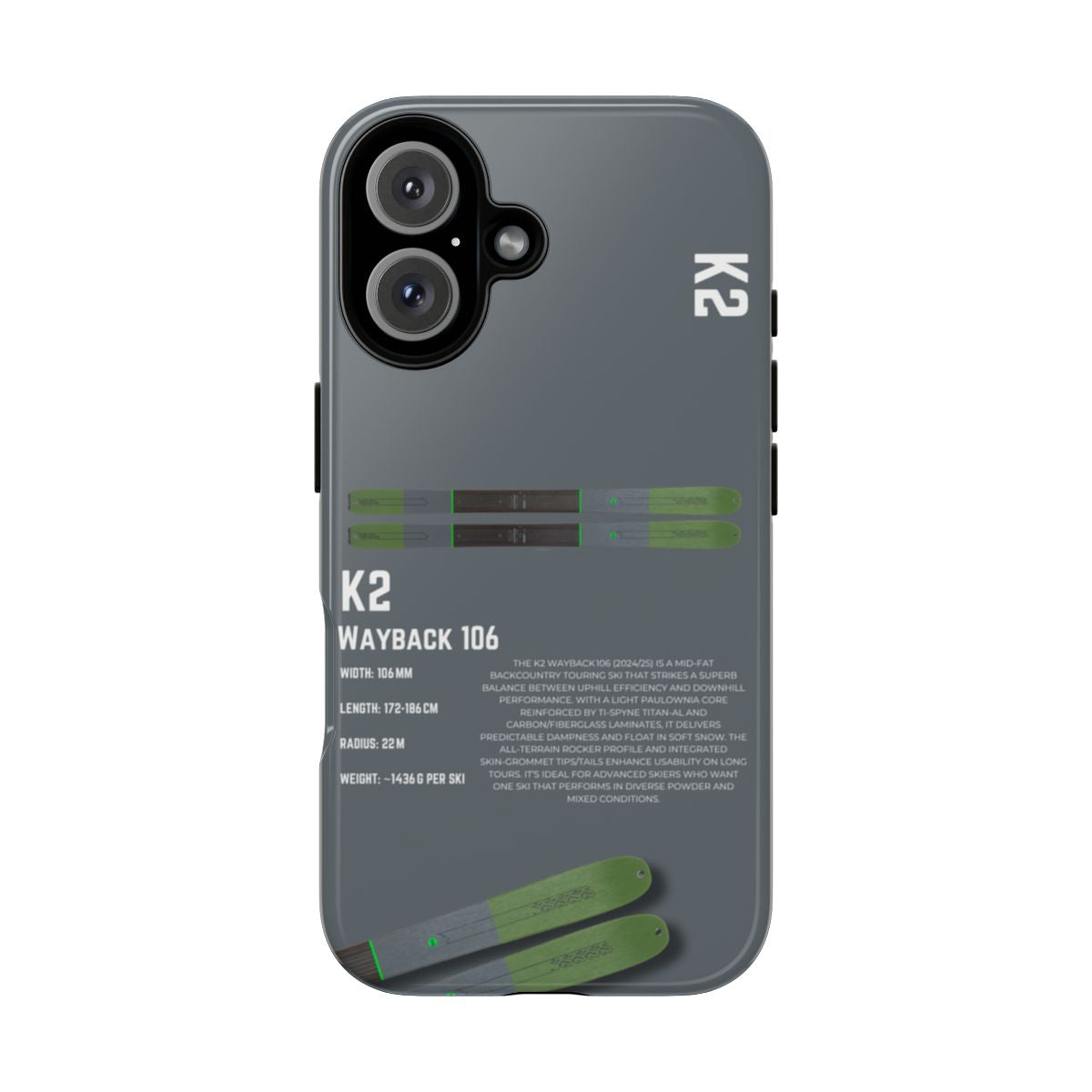 K2 Wayback 106 Rosa Phone Case