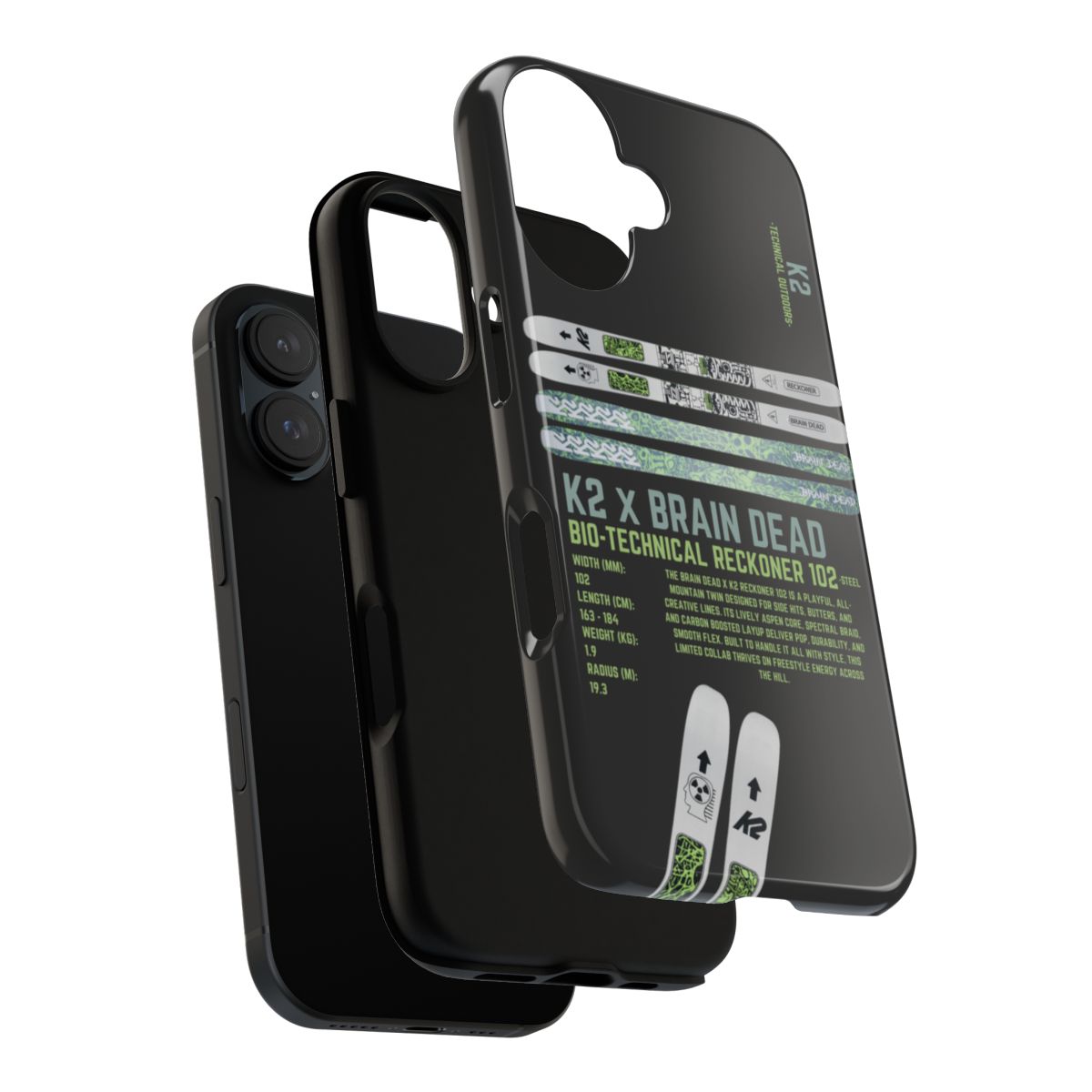 K2 X Brain Dead Bio-Technical Reckoner 102 Phone Case