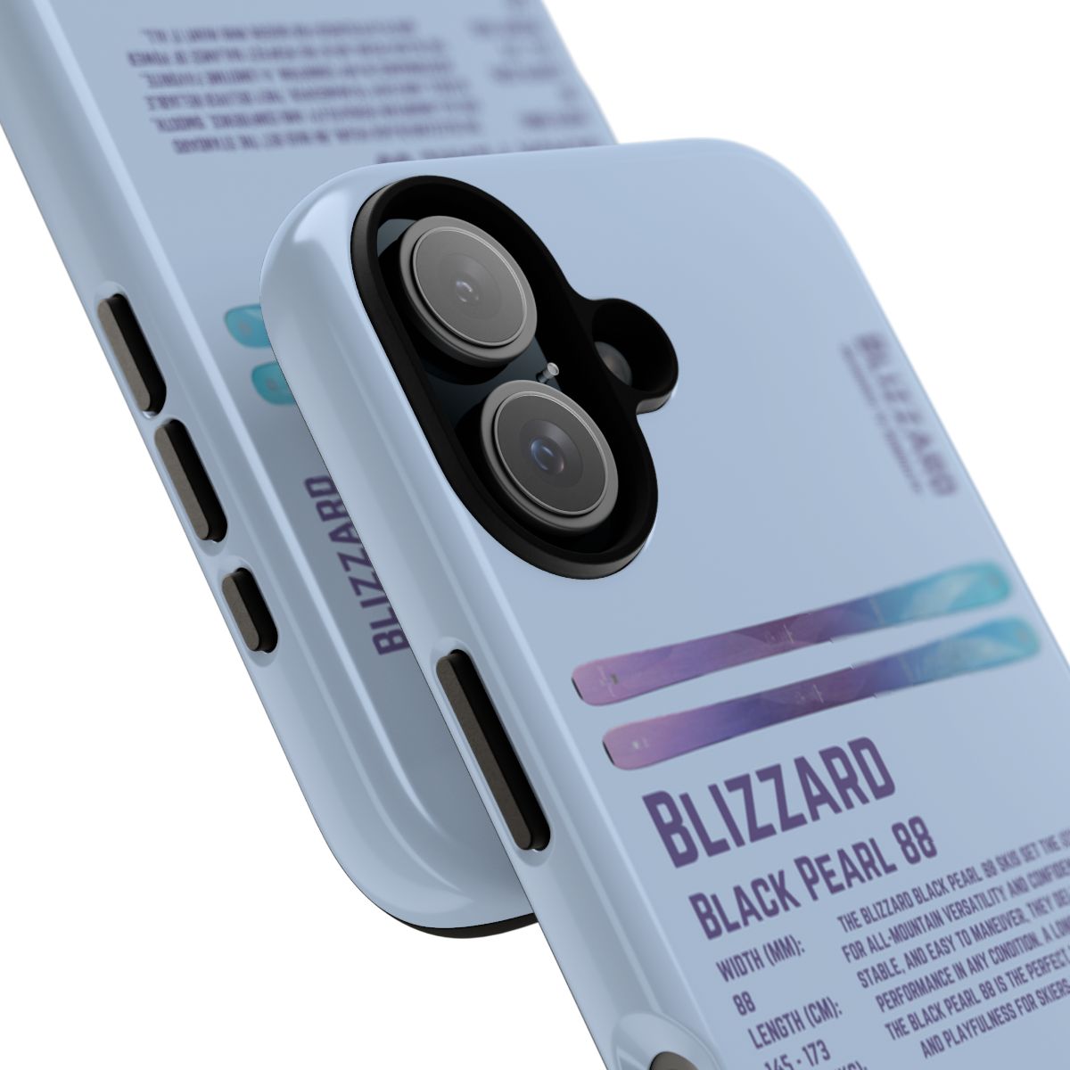 White Blizzard Black Pearl 88 Phone Case