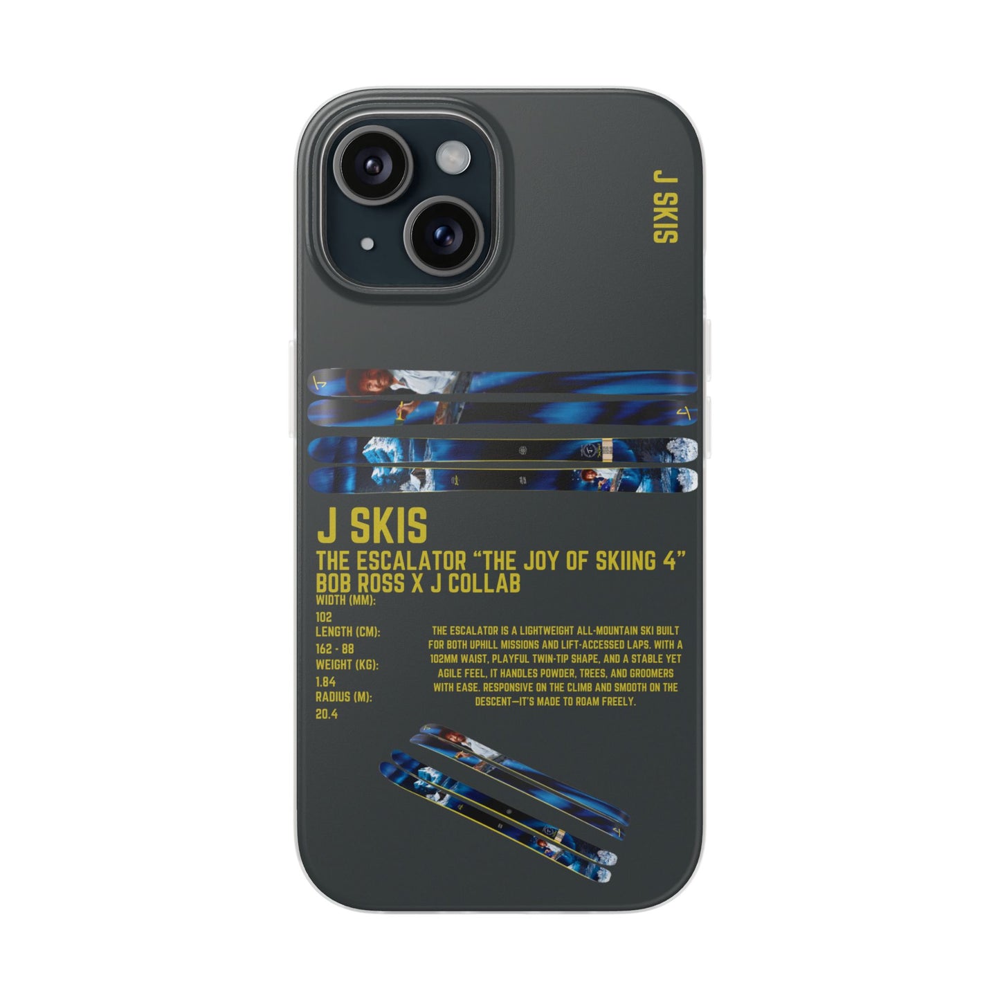 J Skis The Allplay "THE JOY OF SKIING" Bob Ross x J Collab