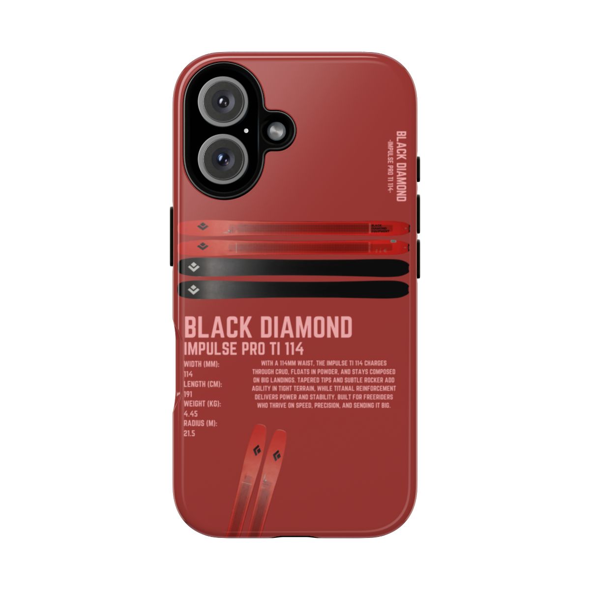 Black Diamond Impulse Pro TI 114 Phone Case
