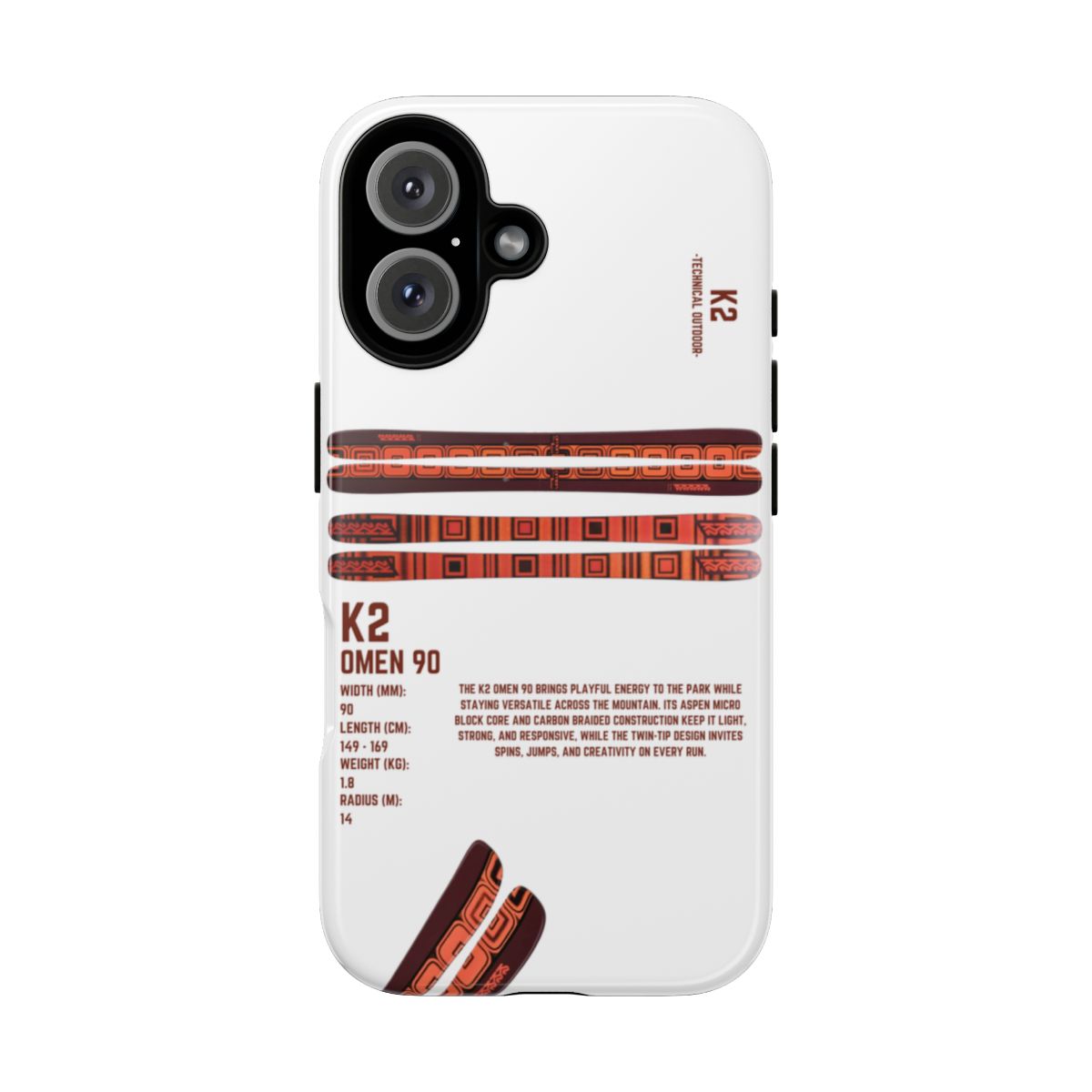 K2 Omen 90 Phone Case