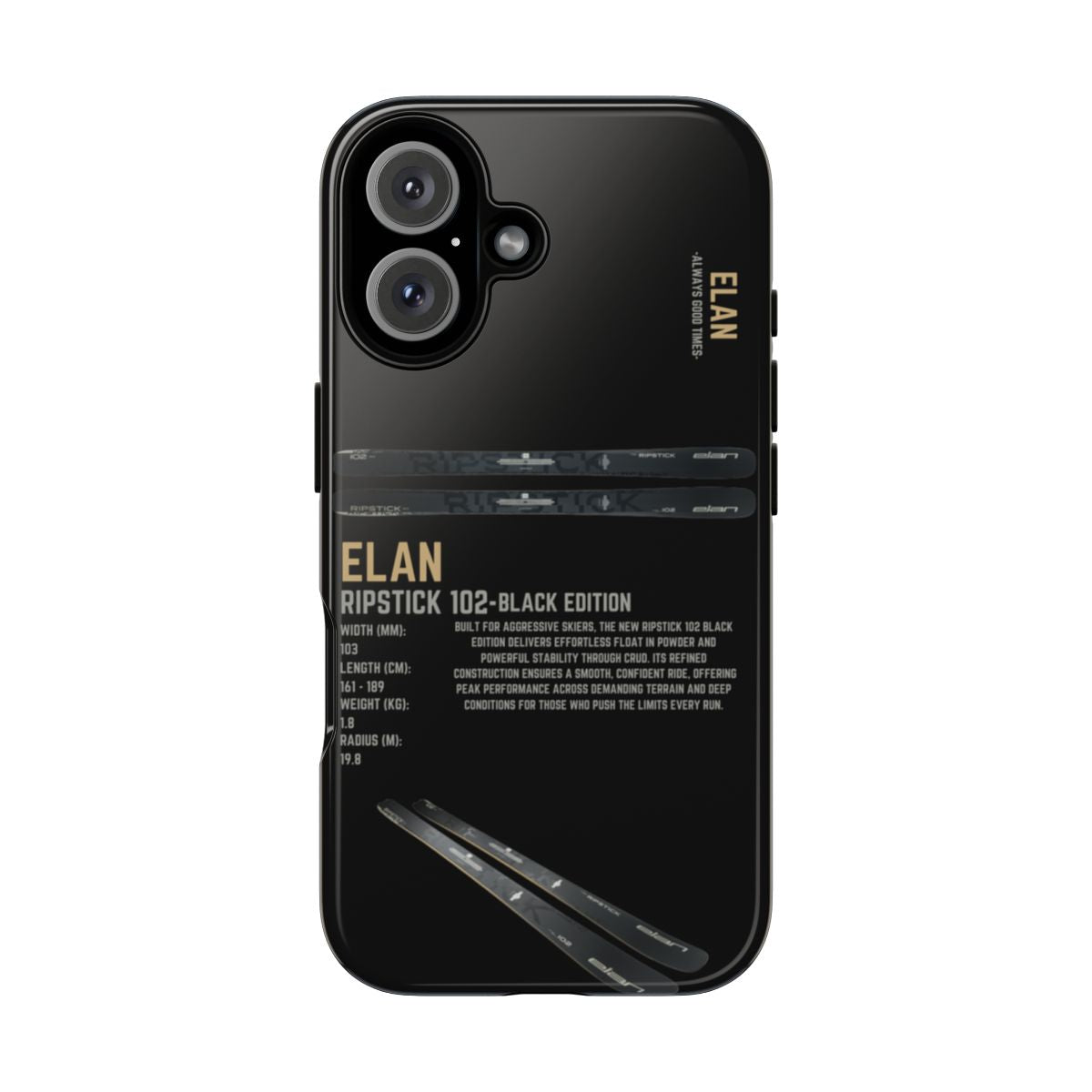 Elan Ripstick 102 Black Edition Phone Case