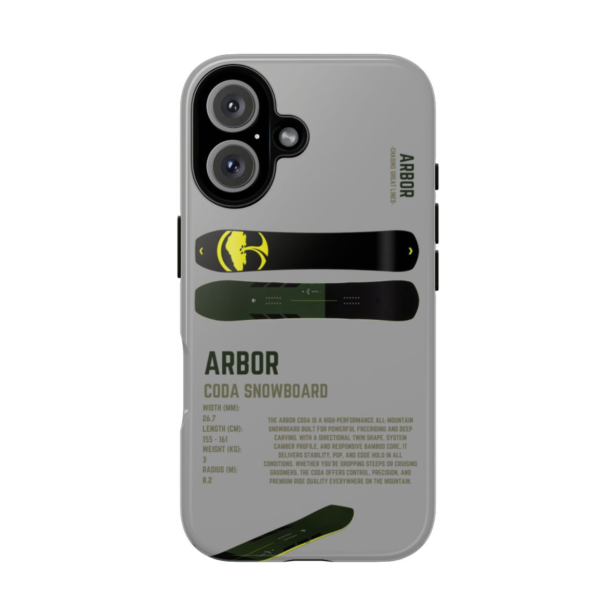 Arbor Coda Snowboard Phone Case