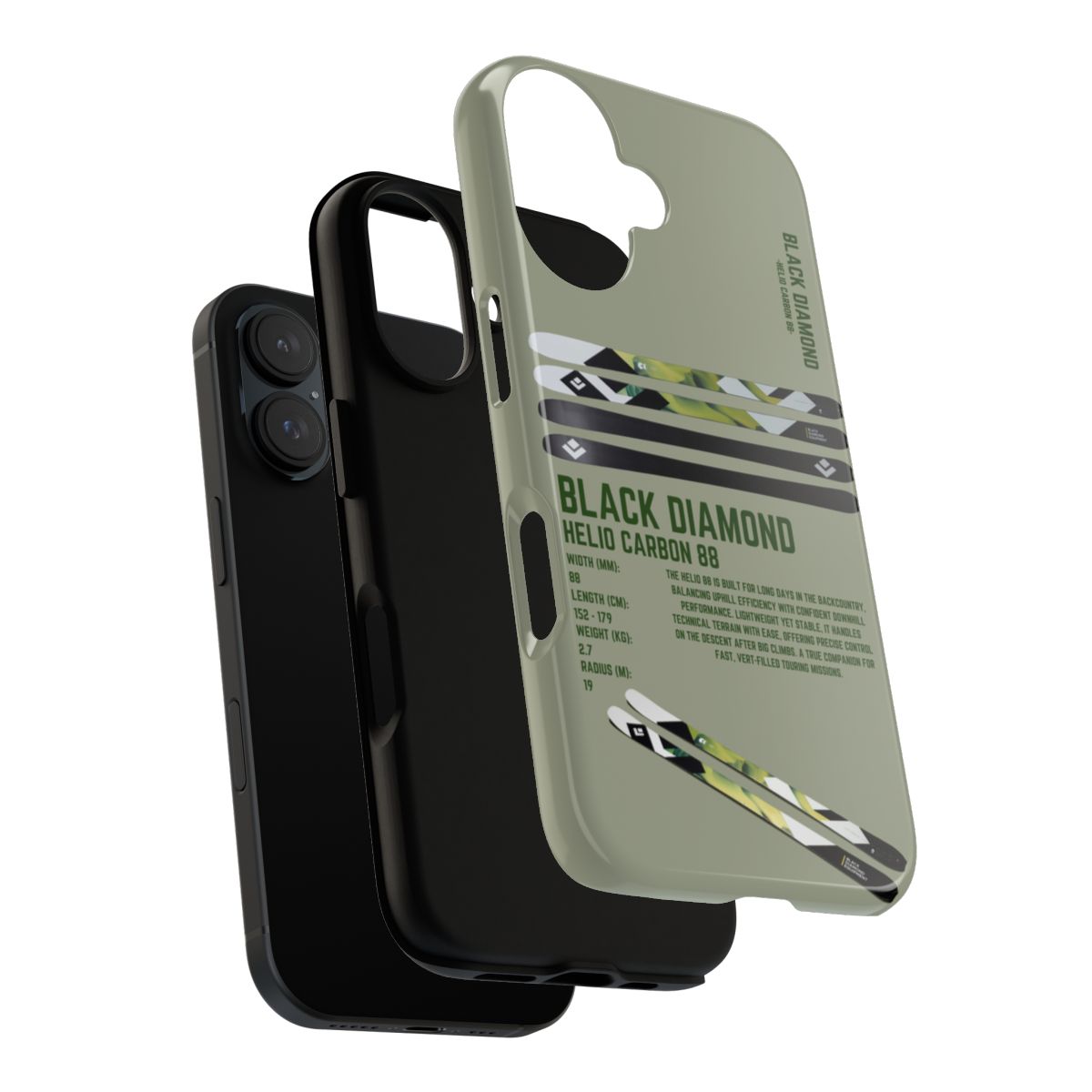 Black Diamond Helio Carbon 88 Phone Case