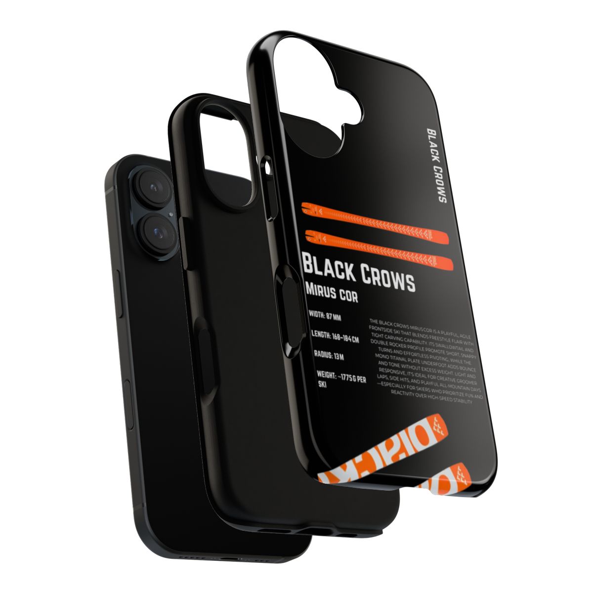 Black Crows Mirus Cor Rosa Phone Case