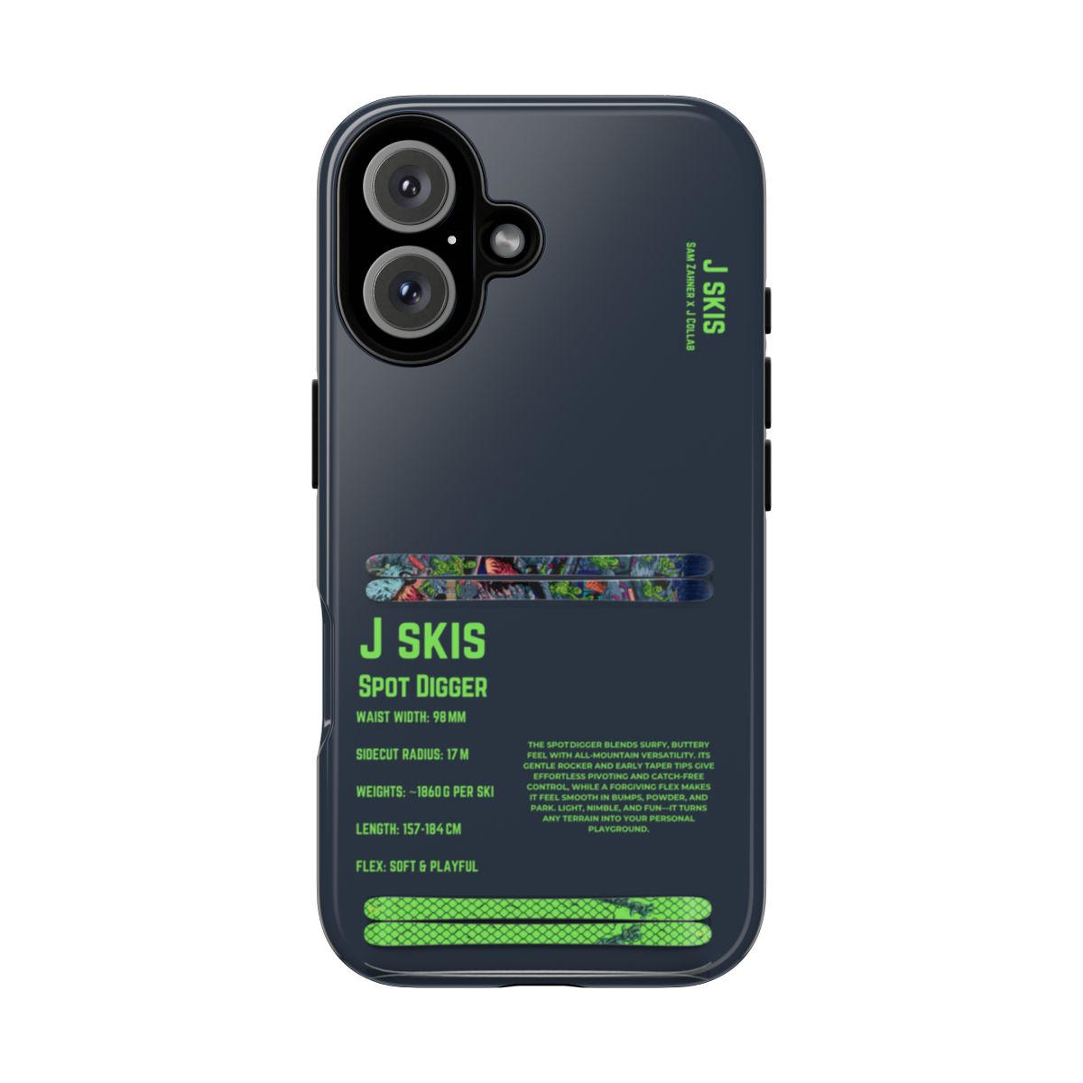 J Skis Spot Digger Phone Case