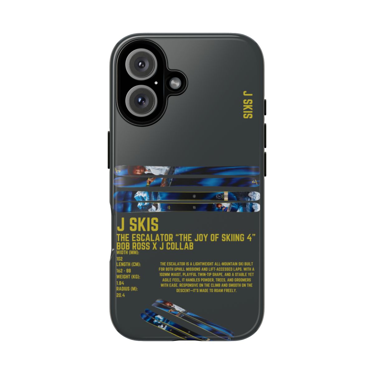 J Skis The Escalator Joy Of Skiing 4 Phone Case