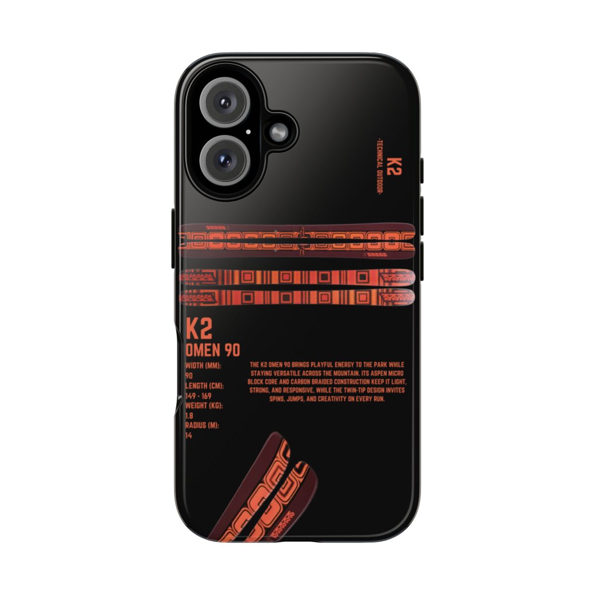 K2 Omen 90 Phone Case